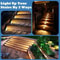 Solar Lights For Outdoors Stair Lamps Warm White LED Step Light 2 Pack 1