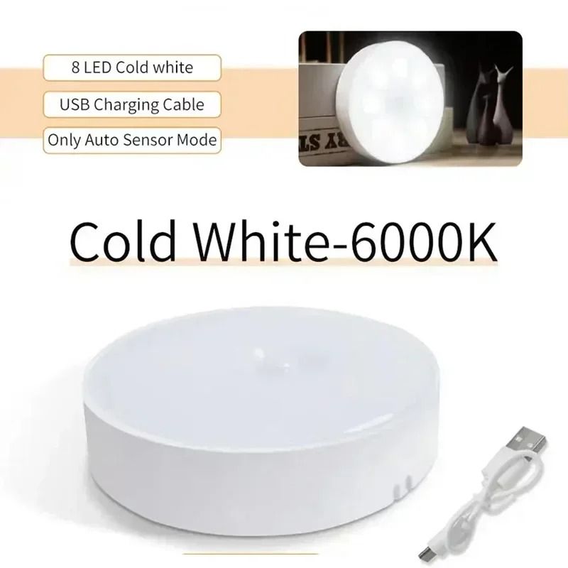 PIR Motion Sensor LED Night Light And Wireless Closet Lamp 2 Pack 8