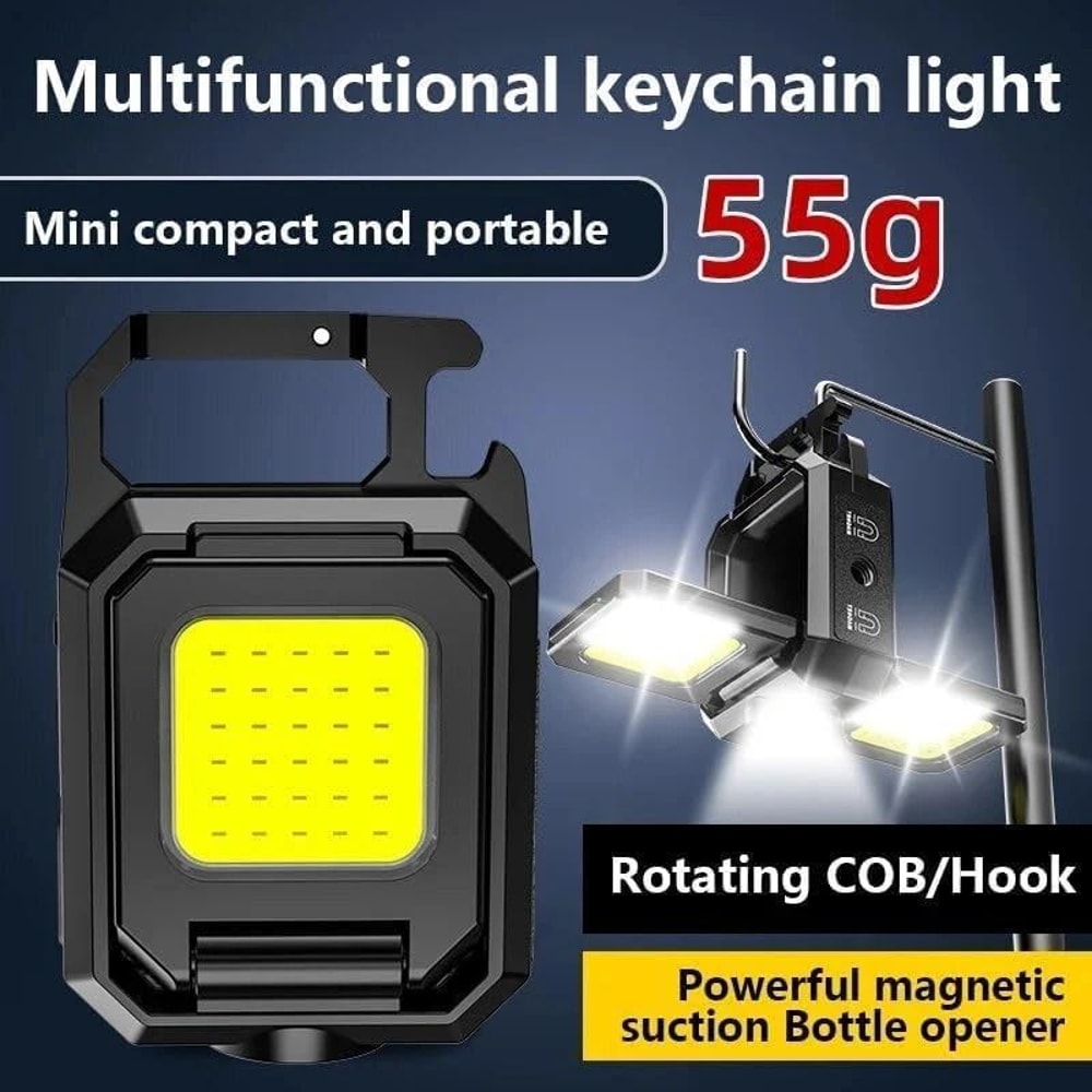 Portable Mini LED Torch And COB Keychain Work Light 3