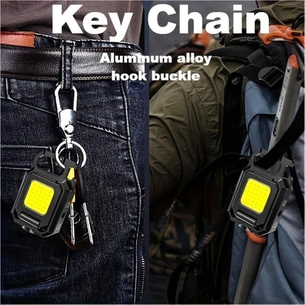 Portable Mini LED Torch And COB Keychain Work Light 6