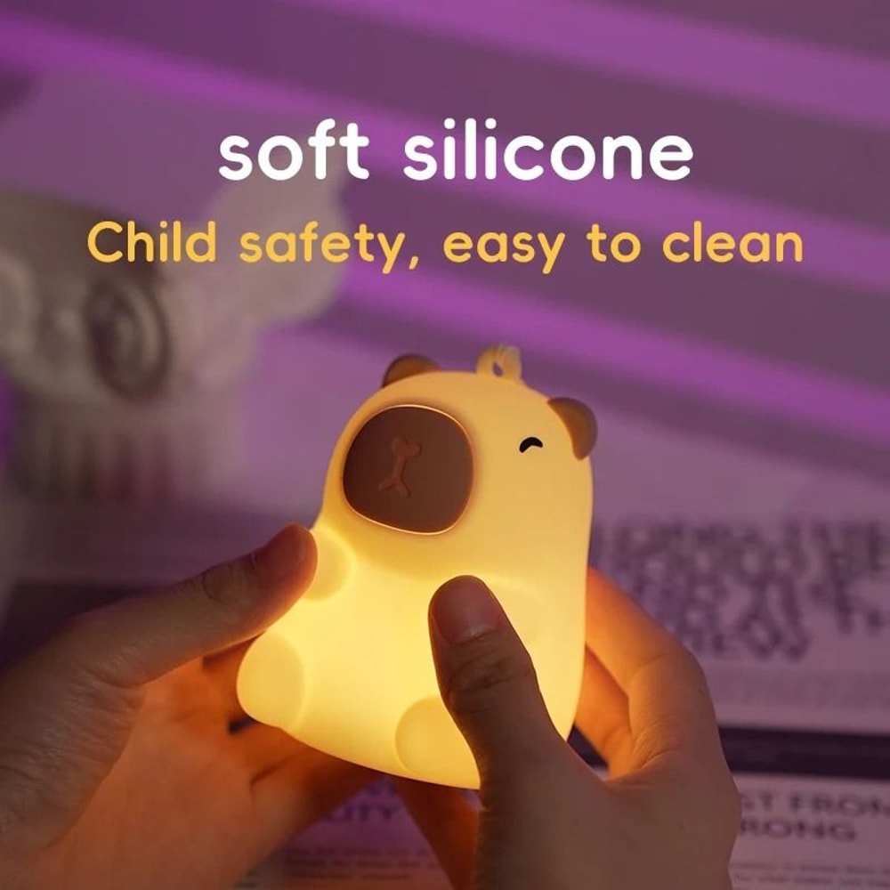 Capybara Cute Night Light And Squishy Silicone Lamp 5