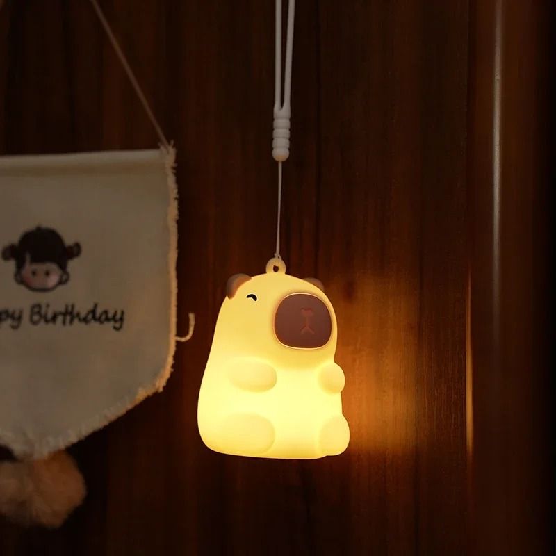 Capybara Cute Night Light And Squishy Silicone Lamp 7