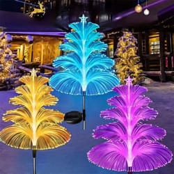 solar garden outdoor light multiple color switching jellyfish light