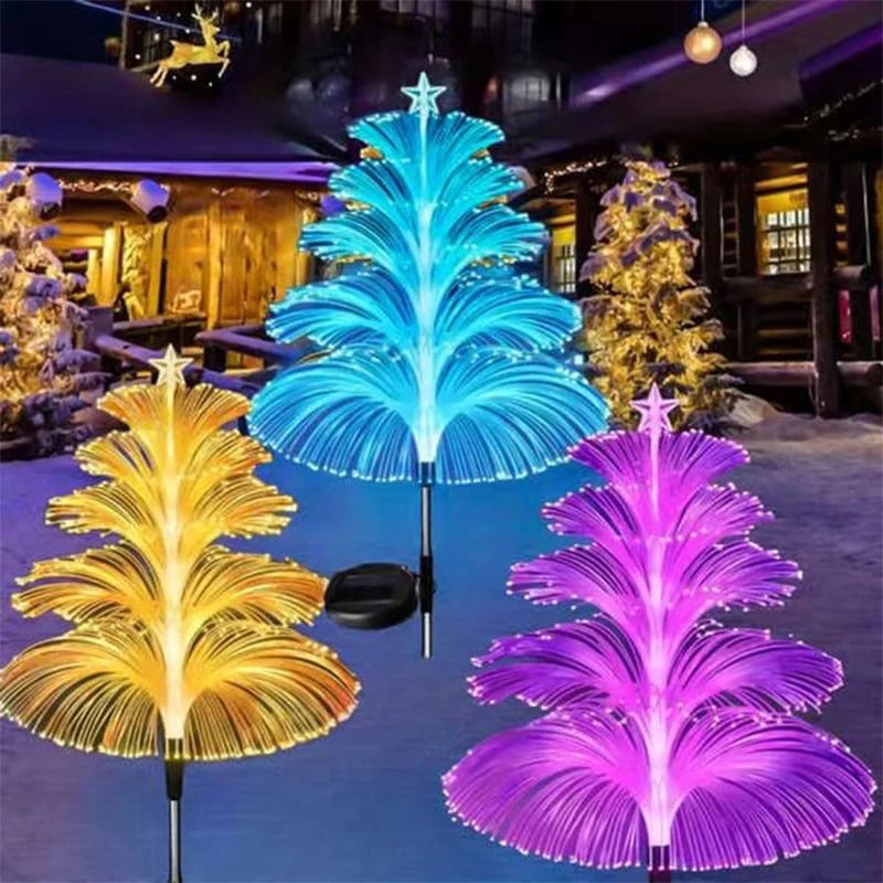 Solar Garden Outdoor Light Multiple Color Switching Jellyfish Light 0