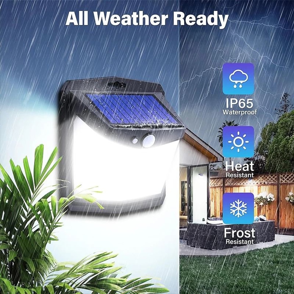 Solar Lights For Outdoor 128 LED Motion Sensor Security Light 4