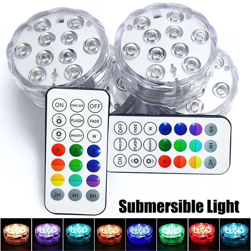 16 Colors Remote Control LED Submersible Light 0