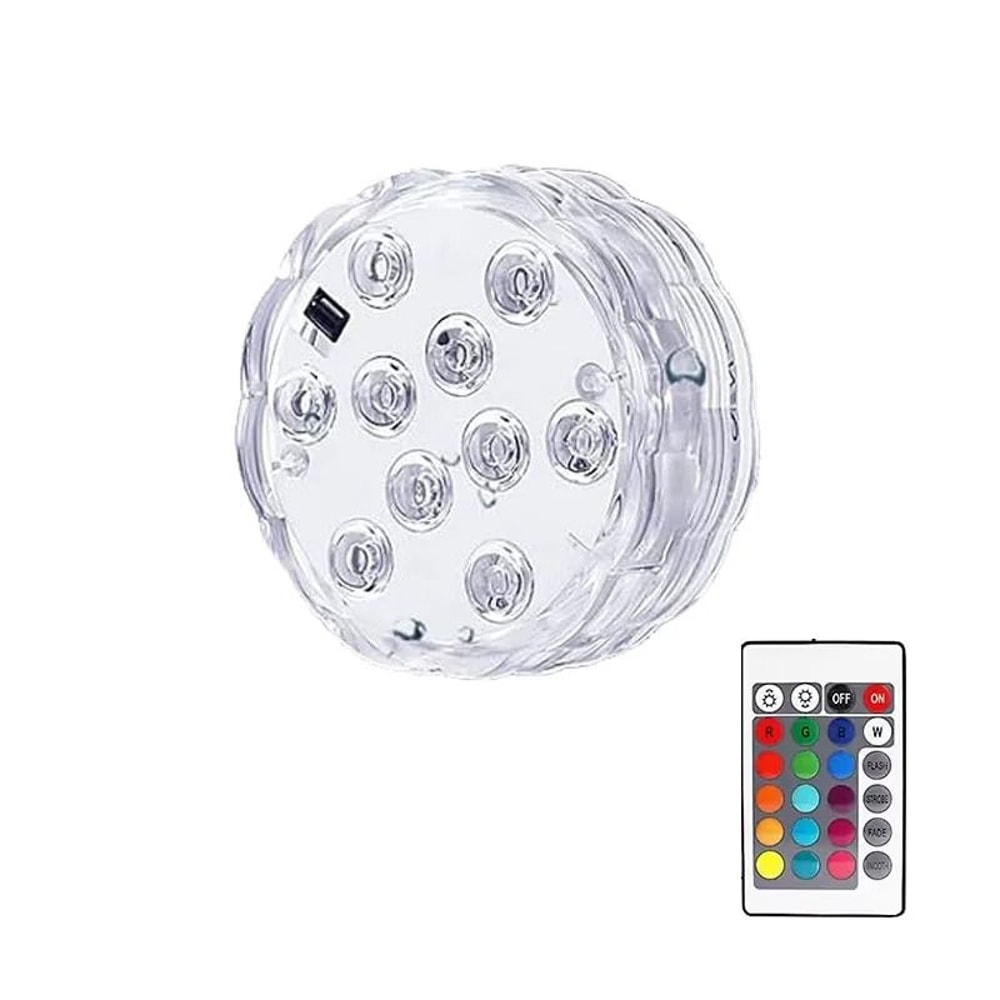 16 Colors Remote Control LED Submersible Light 7