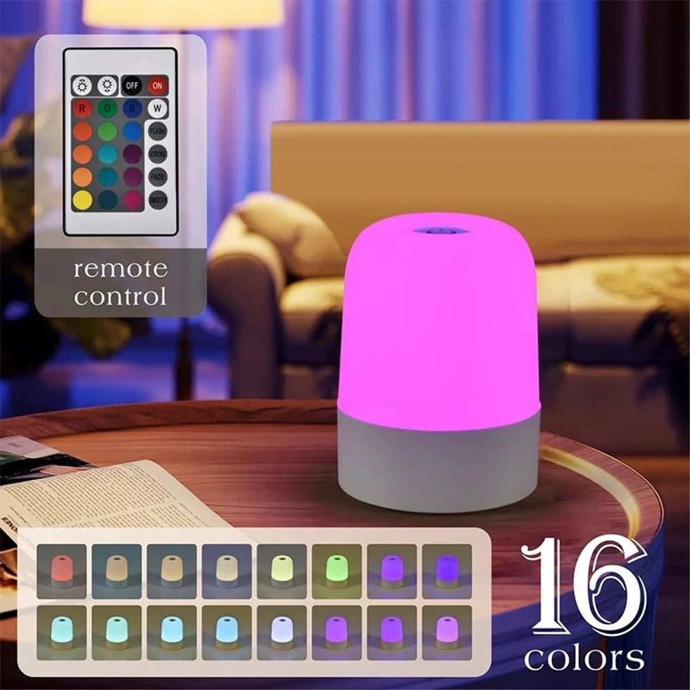 Touch Lamp For Bedroom And 16Color RGB Nightstand Light 2