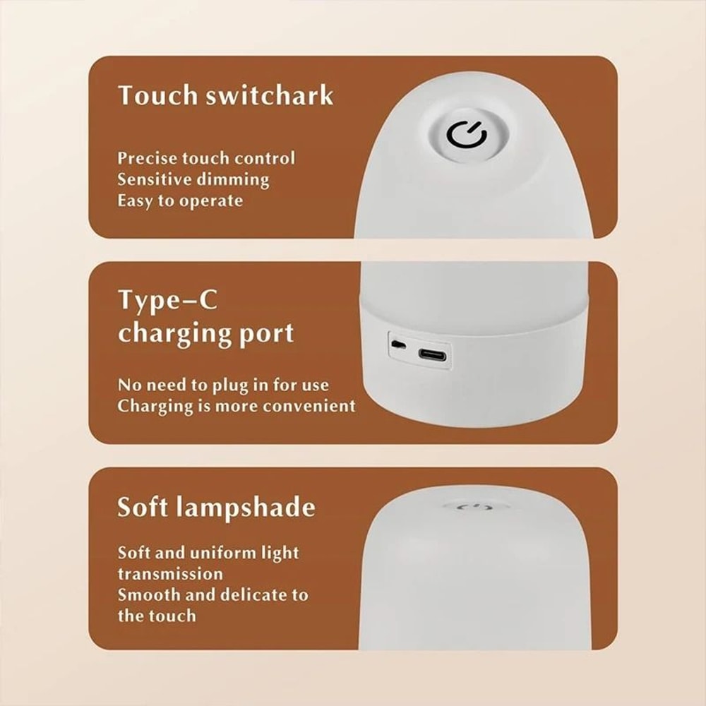 Touch Lamp For Bedroom And 16Color RGB Nightstand Light 3