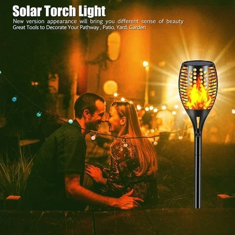 Solar Flame Torch Light Flickering Outdoor Garden Decoration 4