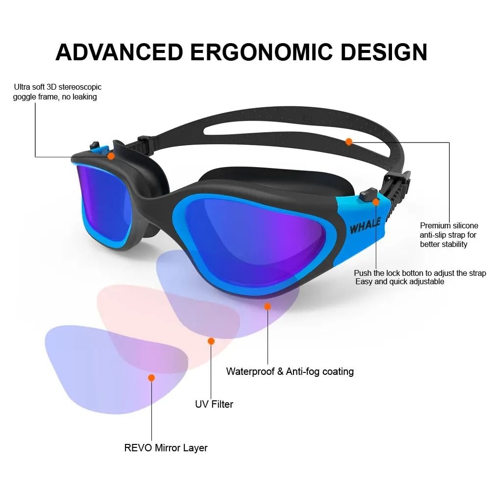 Adult Anti Fog UV Protection Swimming Goggles 2