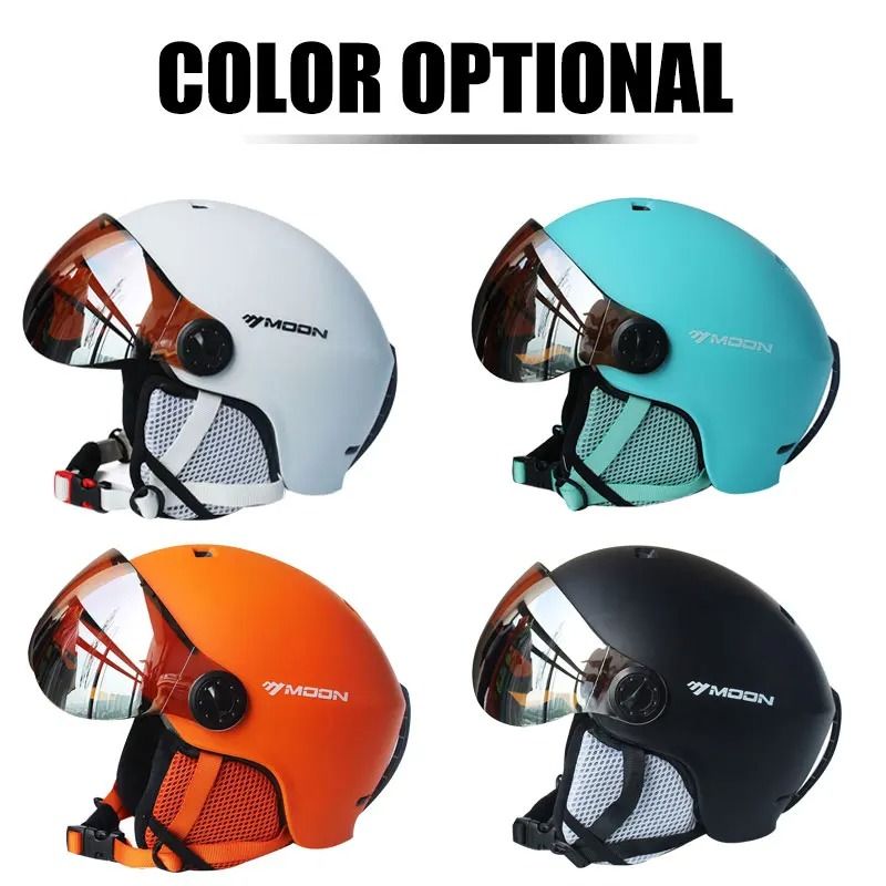 Integrally Molded PC EPS Goggles Ski Helmet 0