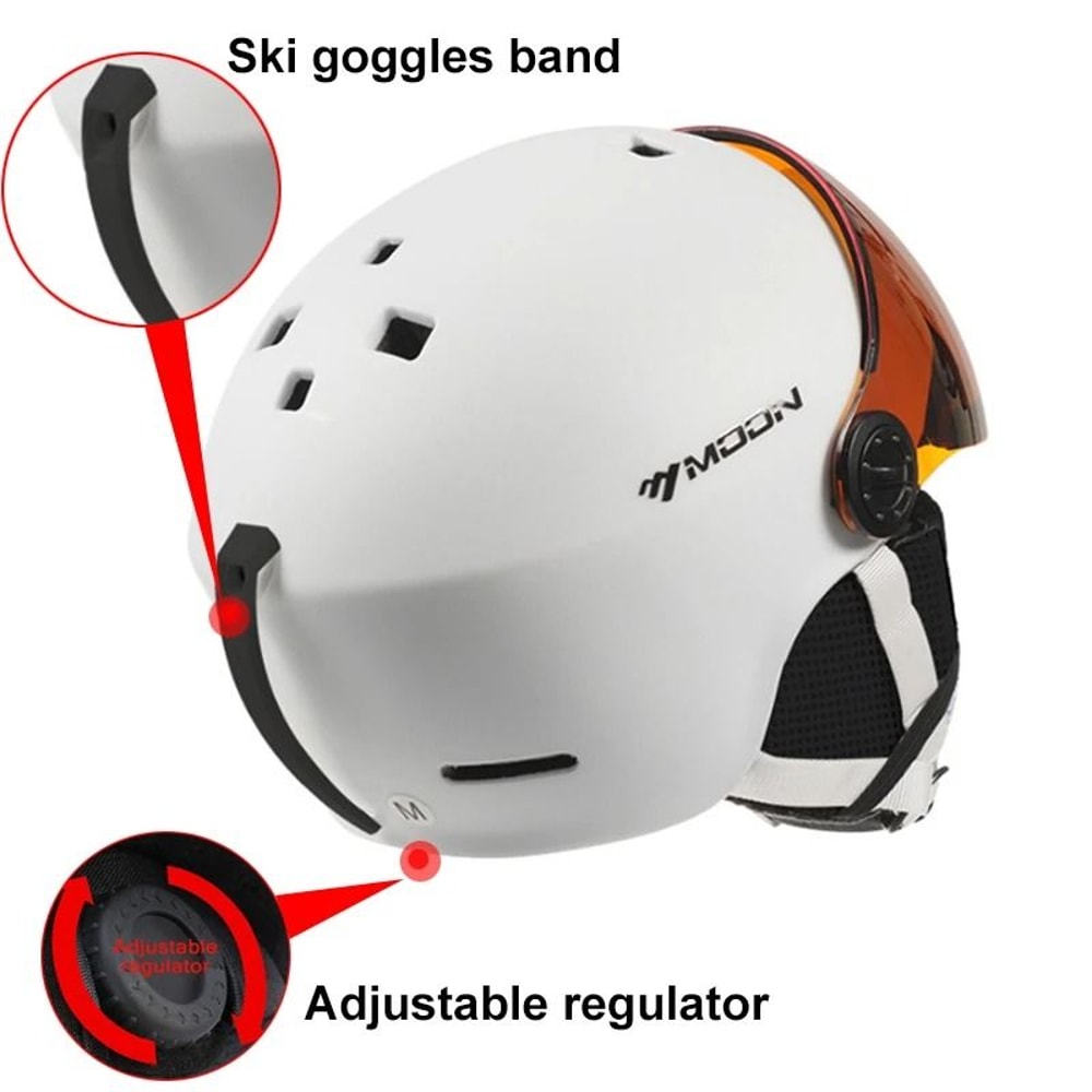 Integrally Molded PC EPS Goggles Ski Helmet 3