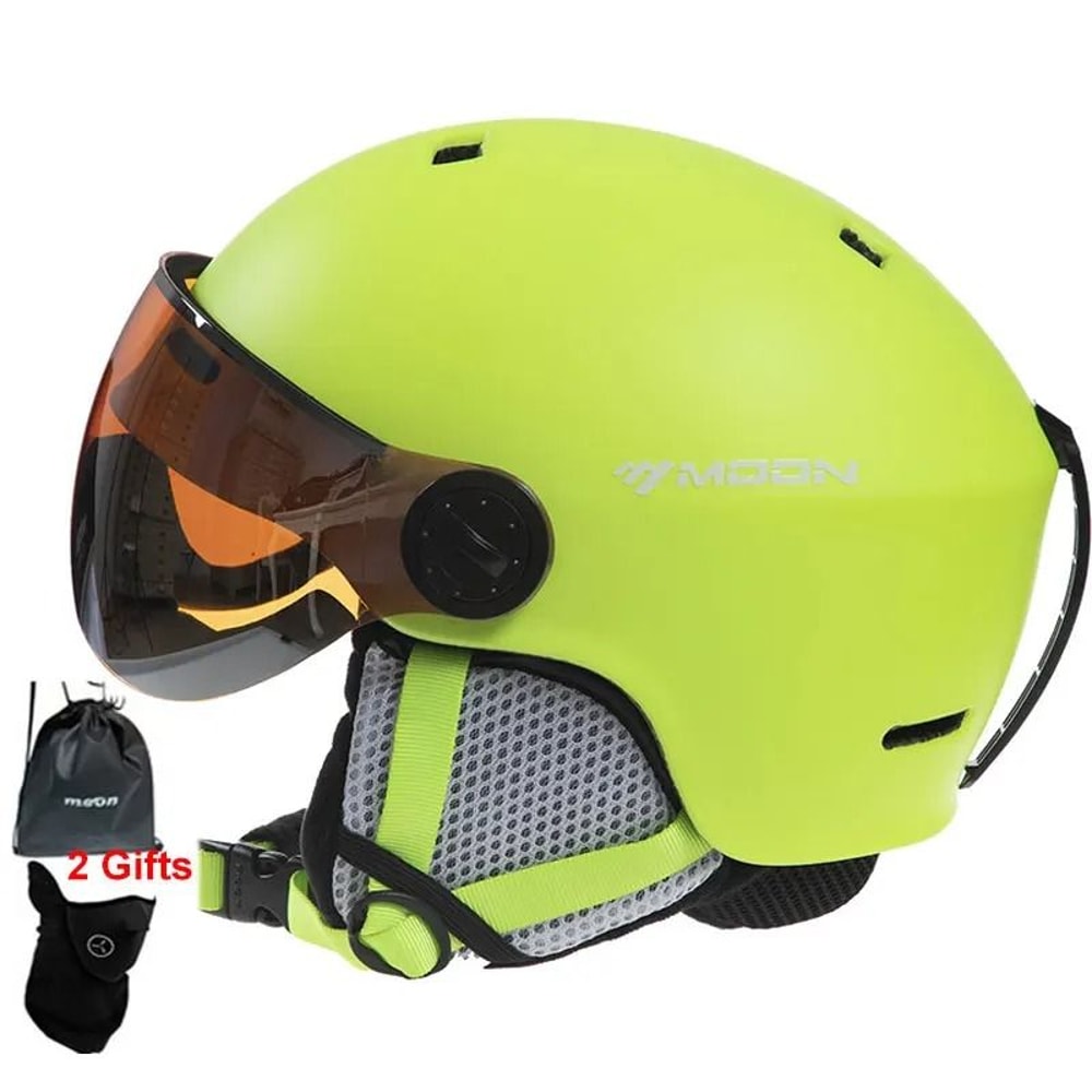 Integrally Molded PC EPS Goggles Ski Helmet 6
