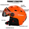 Integrally Molded PC EPS Skiing Helmet With BuiltIn Goggles 2
