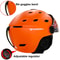 Integrally Molded PC EPS Skiing Helmet With BuiltIn Goggles 3