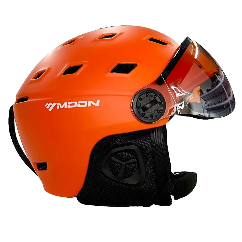 Integrally Molded PC EPS Skiing Helmet With BuiltIn Goggles 4