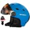 Integrally Molded PC EPS Skiing Helmet With BuiltIn Goggles 9