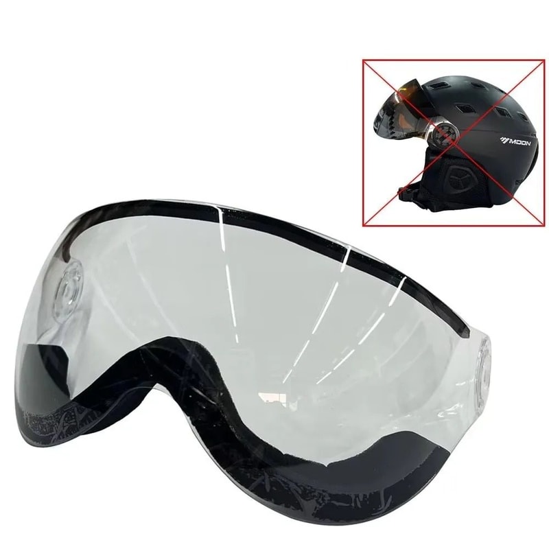 Integrally Molded PC EPS Skiing Helmet With BuiltIn Goggles 12