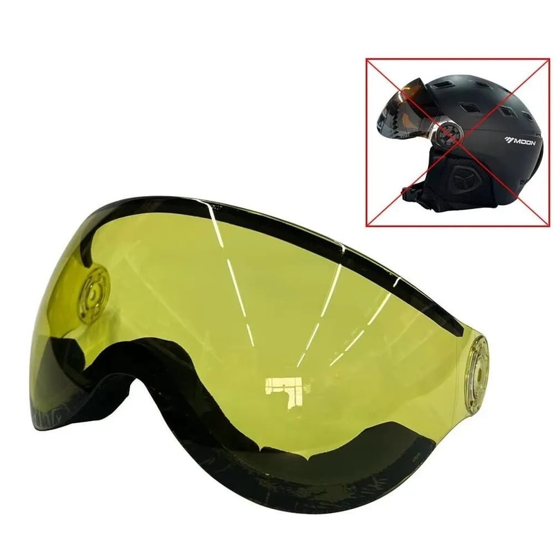 Integrally Molded PC EPS Skiing Helmet With BuiltIn Goggles 7