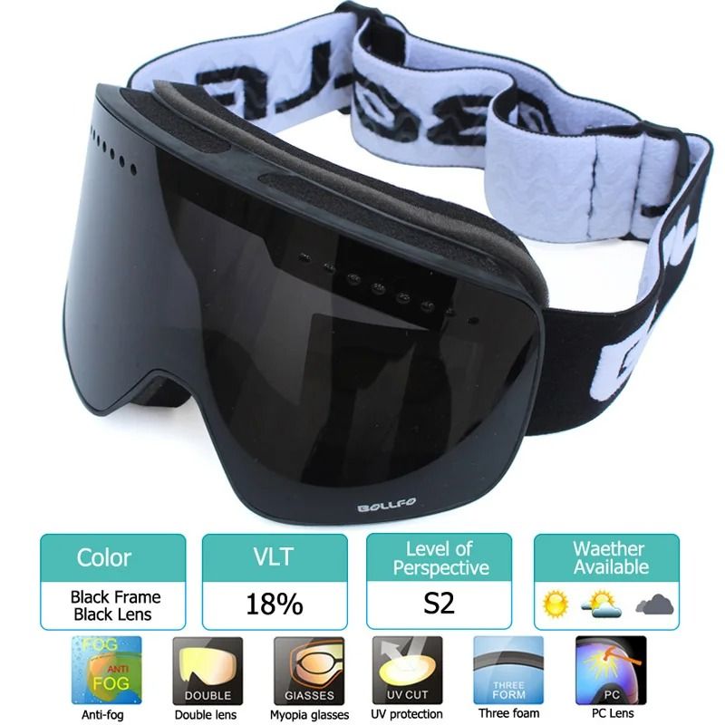 Magnetic Double Layer Polarized Ski Goggles With UV400 Protection 12