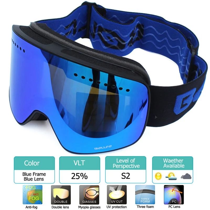 Magnetic Double Layer Polarized Ski Goggles With UV400 Protection 13