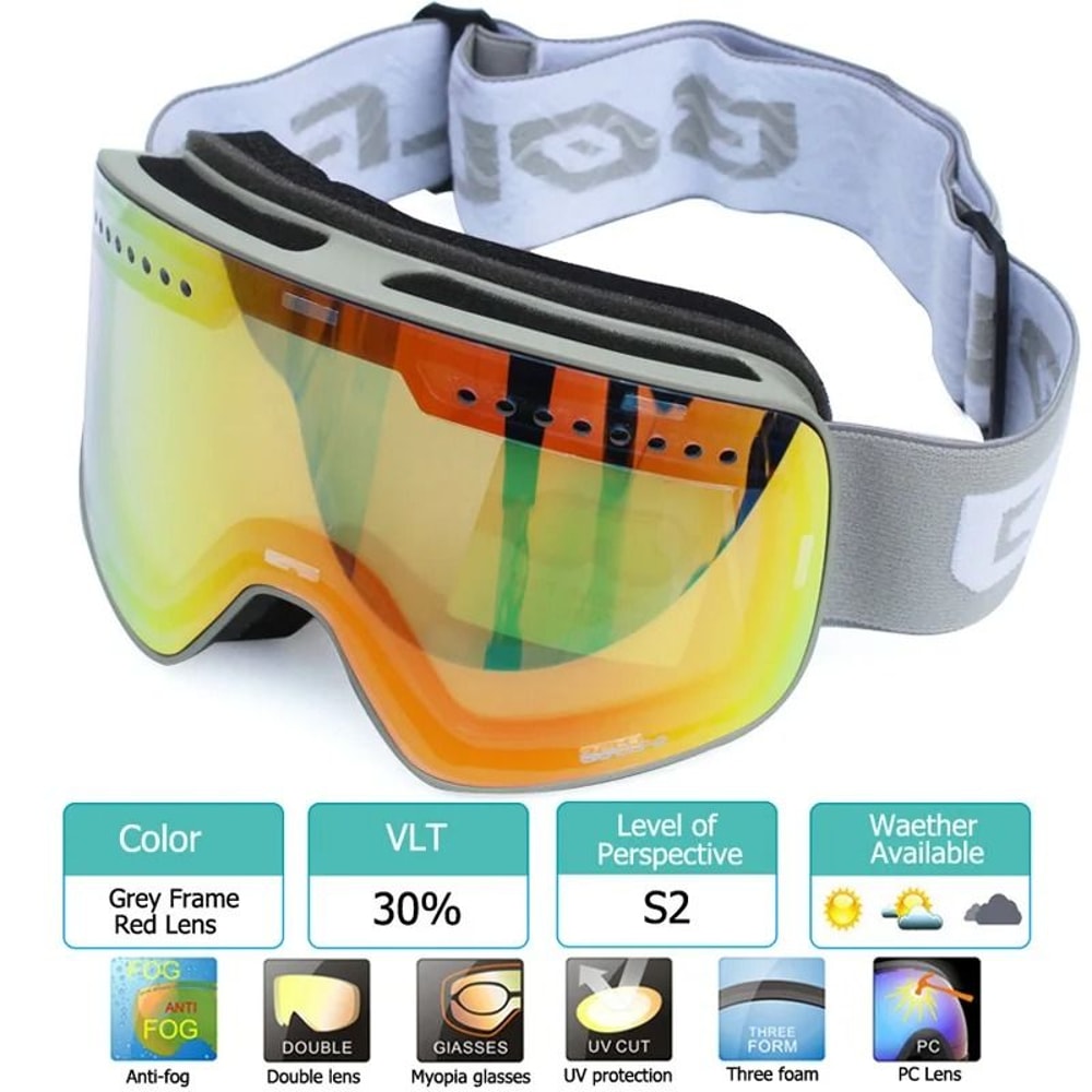 Magnetic Double Layer Polarized Ski Goggles With UV400 Protection 19