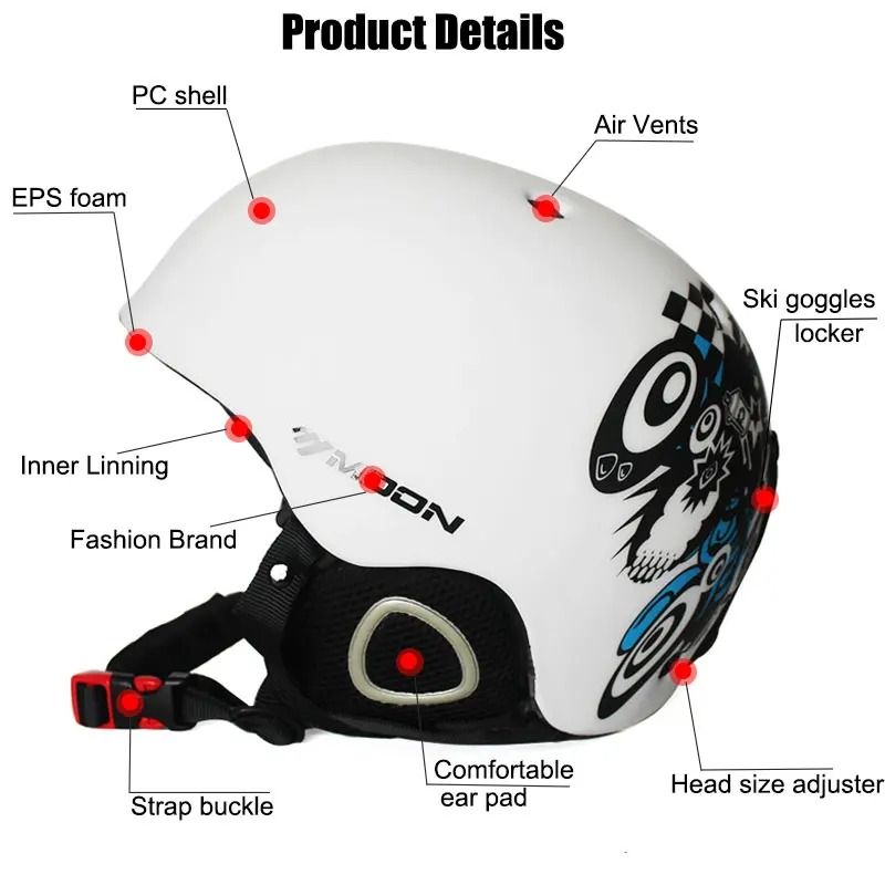 Integrally Molded Snow Safety Ski And Snowboard Helmet 3