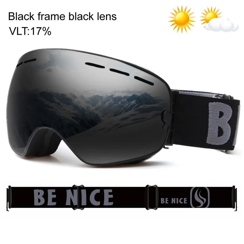 UV400 Anti Fog Double Layers Ski Goggles With Big Lens 7