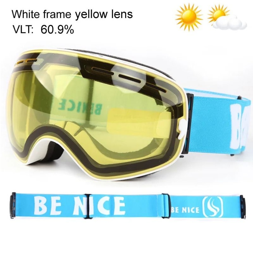 UV400 Anti Fog Double Layers Ski Goggles With Big Lens 14