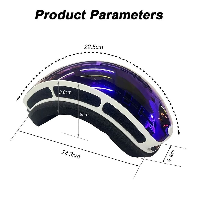 UV400 Anti Fog Double Layers Ski Goggles With Big Lens 5