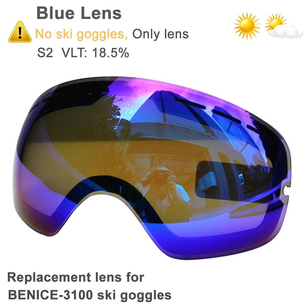 UV400 Anti Fog Double Layers Ski Goggles With Big Lens 24