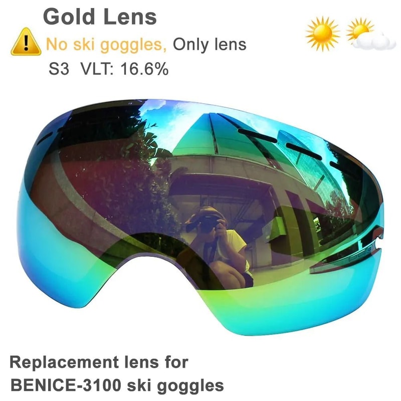 UV400 Anti Fog Double Layers Ski Goggles With Big Lens 29