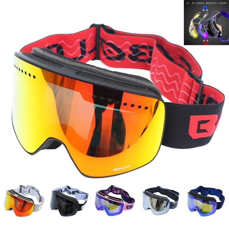 Professional Magnetic Double Layer Snow Eyewear With Quick Change Lens 0