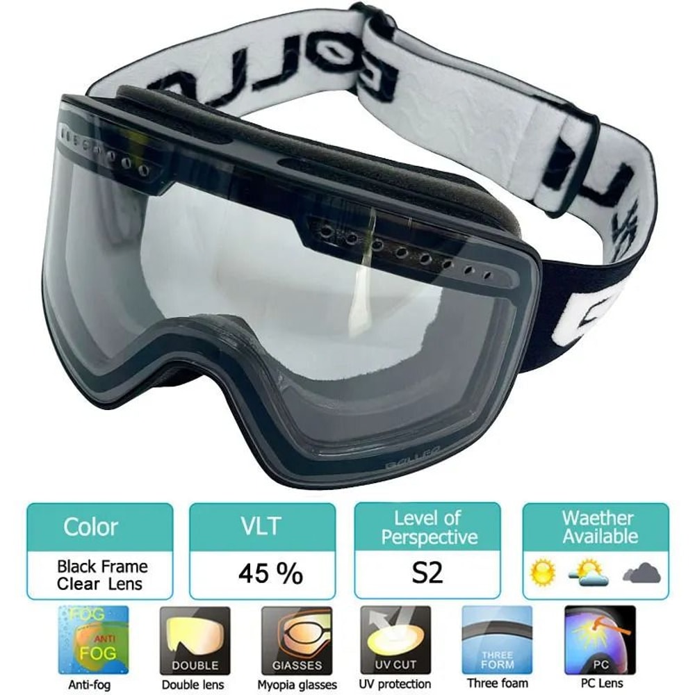 Professional Magnetic Double Layer Snow Eyewear With Quick Change Lens 15