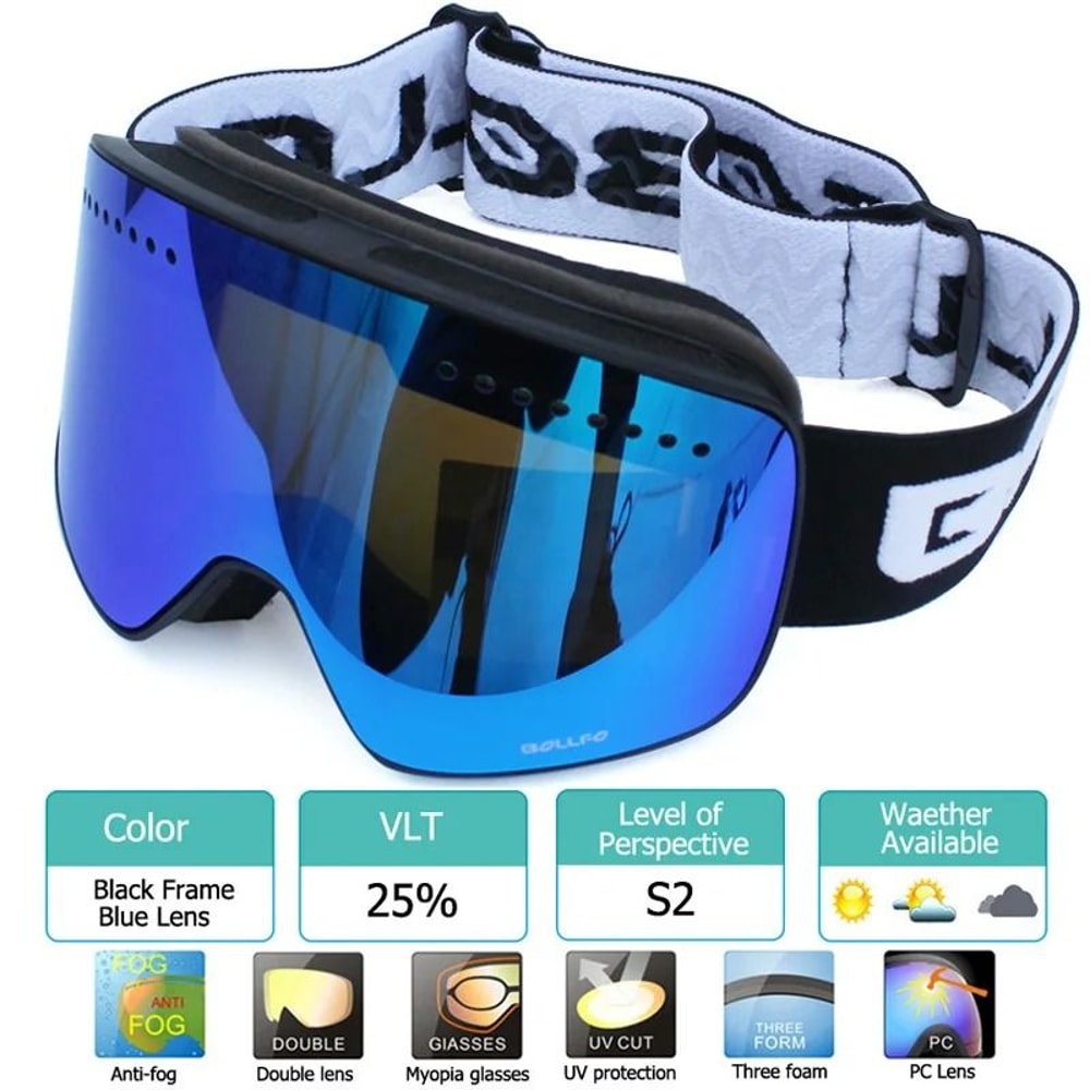 Professional Magnetic Double Layer Snow Eyewear With Quick Change Lens 7