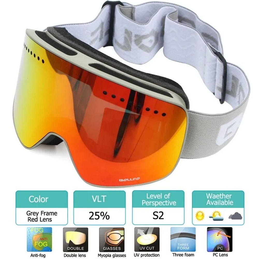 Professional Magnetic Double Layer Snow Eyewear With Quick Change Lens 8