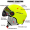 Professional Integrally Molded Snow Safety Helmet With Performance Goggles 2
