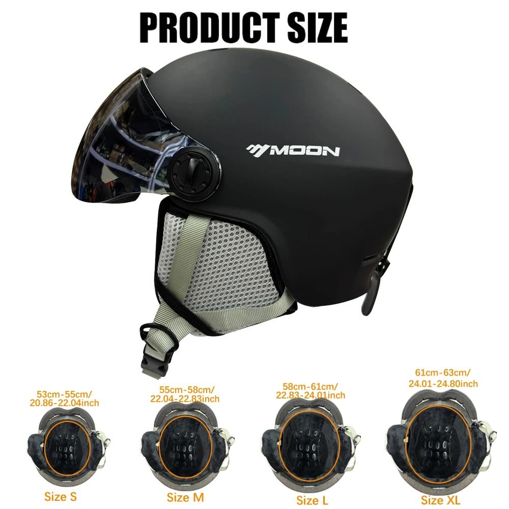 Professional Integrally Molded Snow Safety Helmet With Performance Goggles 3