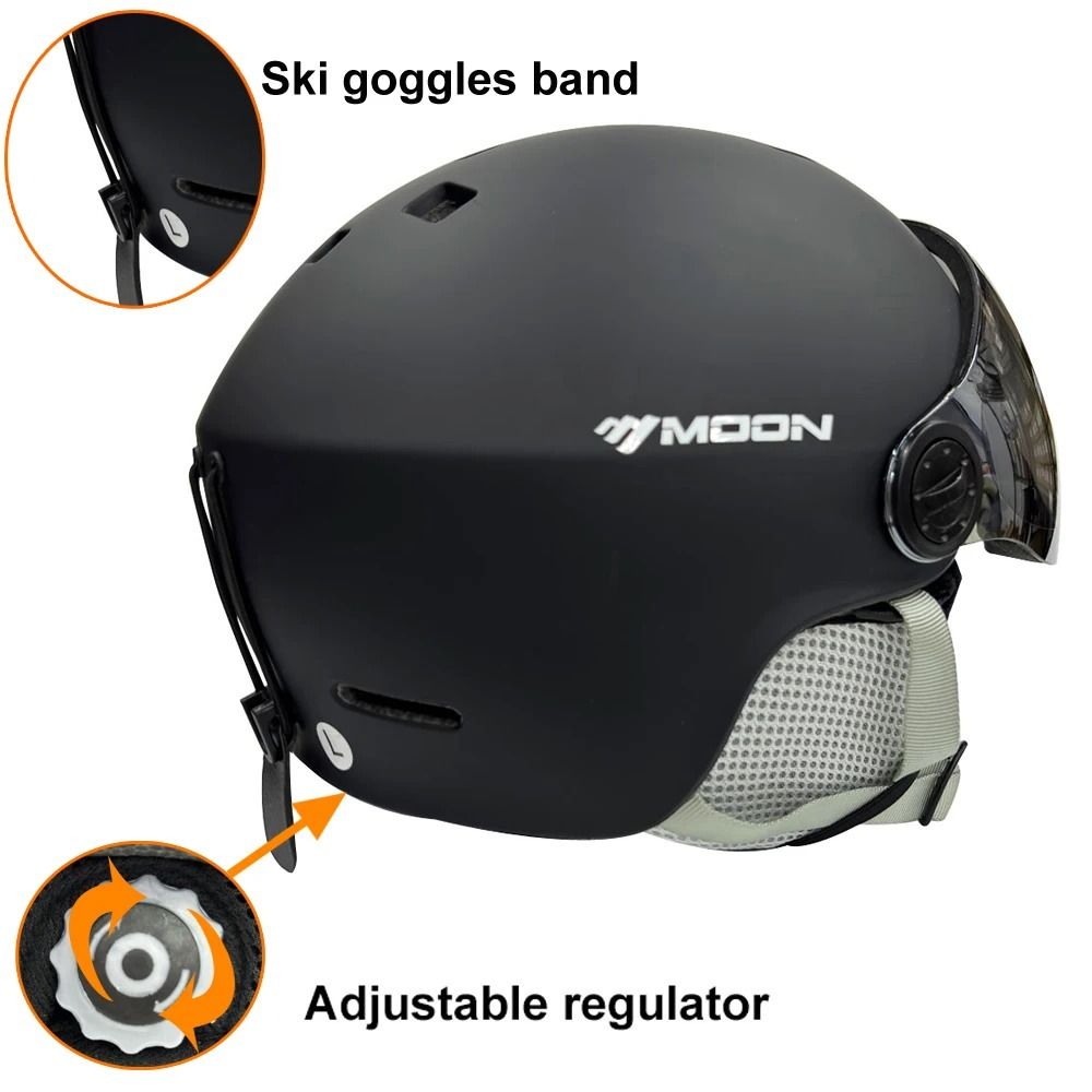 Professional Integrally Molded Snow Safety Helmet With Performance Goggles 5