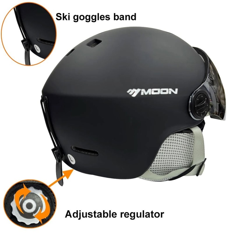 Professional Integrally Molded Snow Safety Helmet With Performance Goggles 5