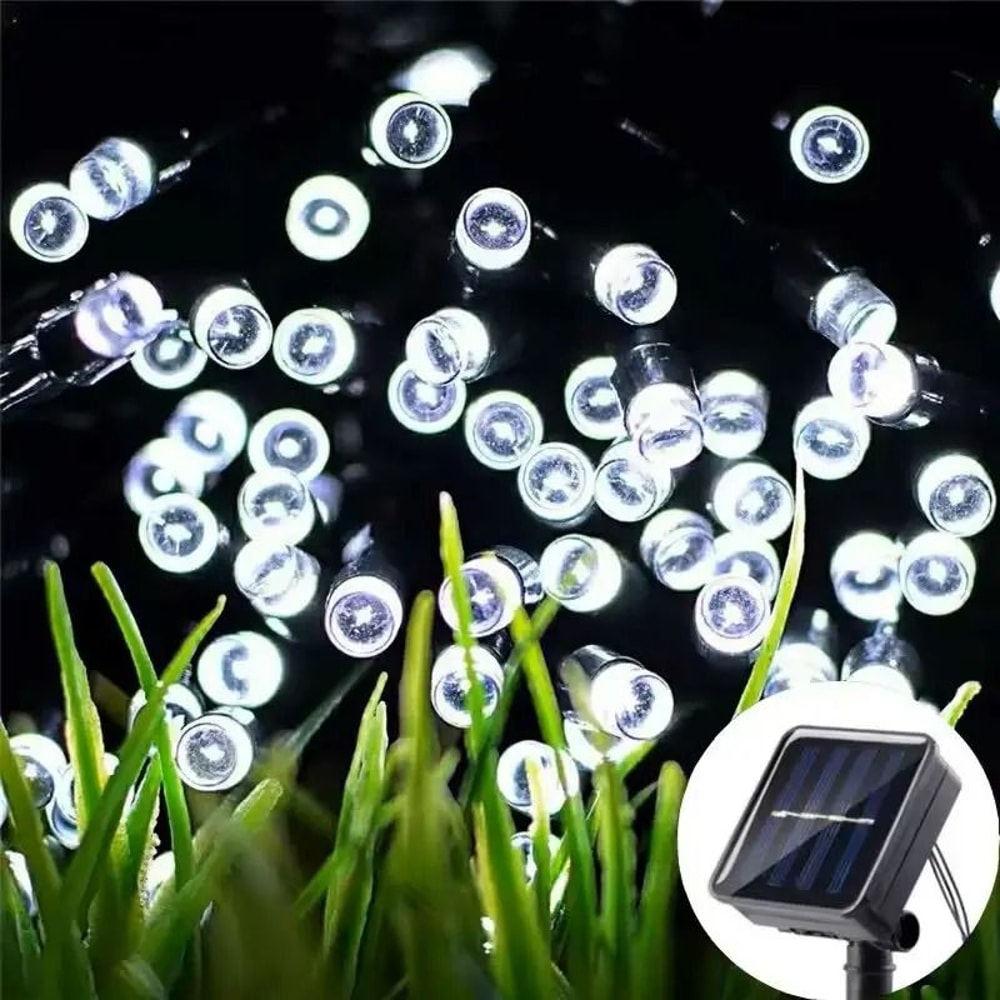 Solar Outdoor Christmas Lights Waterproof Garden String Lights 6