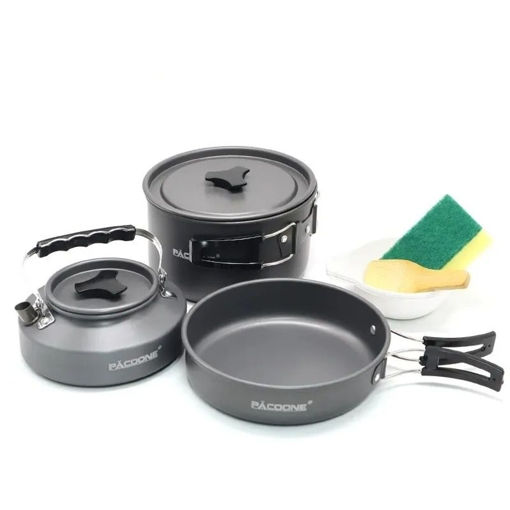 Portable Camping Cookware And Kettle Set 6