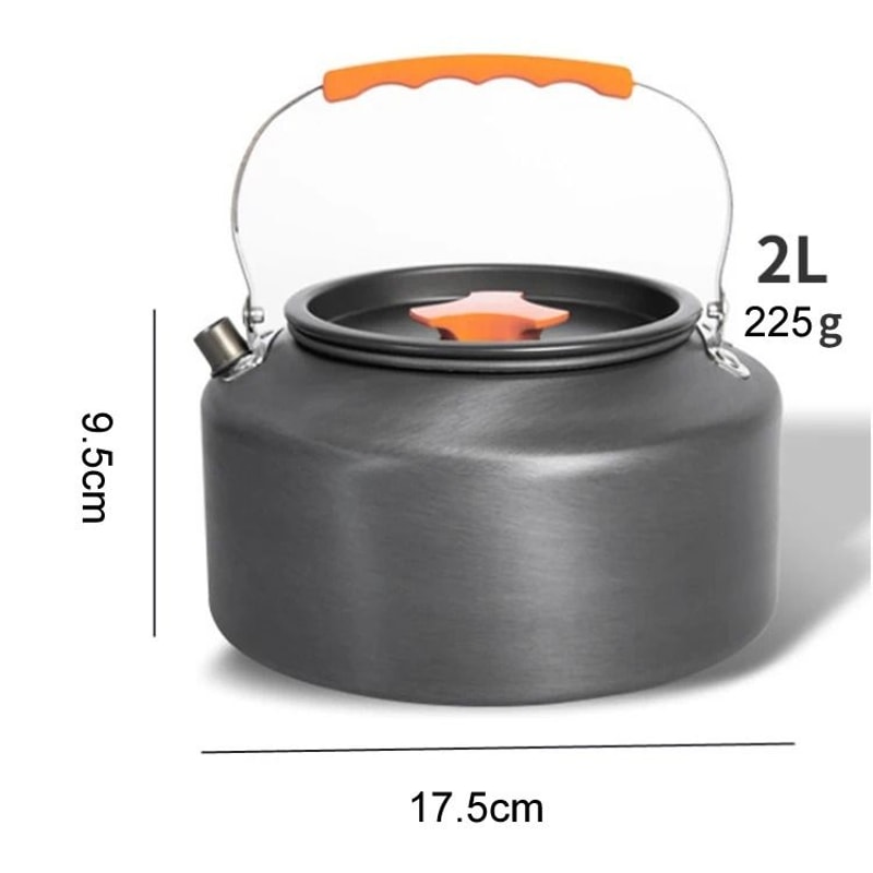 Aluminum Alloy Portable Outdoor Camping Kettle 12