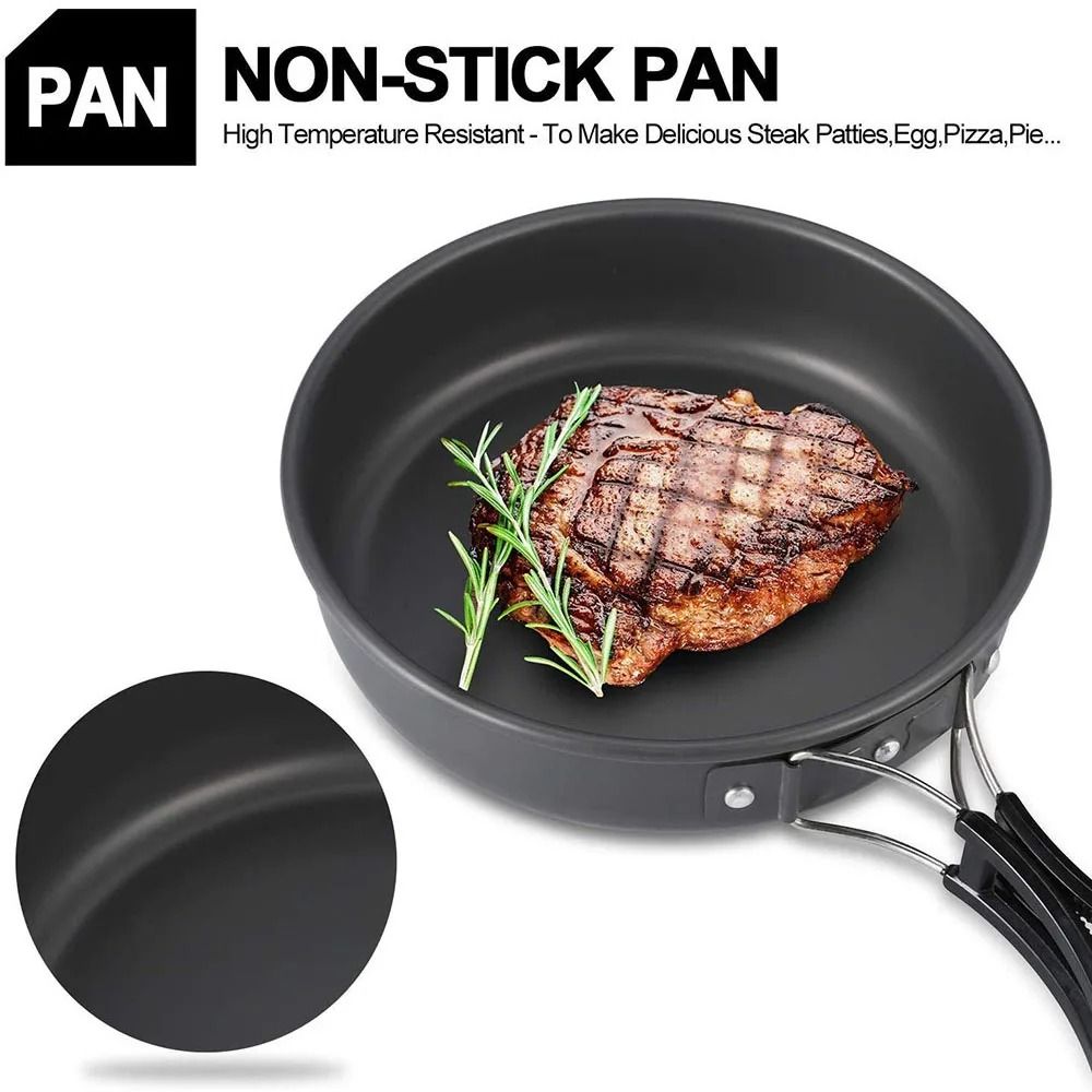 Aluminum NonStick Outdoor Camping Cookware Set 4