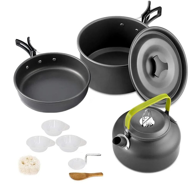 Aluminum NonStick Outdoor Camping Cookware Set 11
