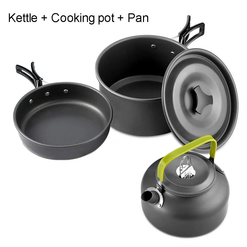 Aluminum NonStick Outdoor Camping Cookware Set 8