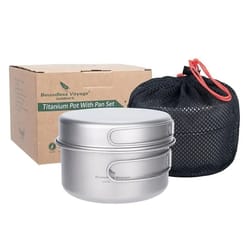 professional ultralight titanium pot and pan set