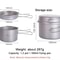 Professional Ultralight Titanium Pot And Pan Set 1