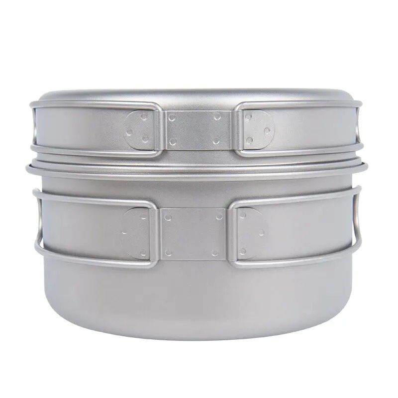 Professional Ultralight Titanium Pot And Pan Set 3